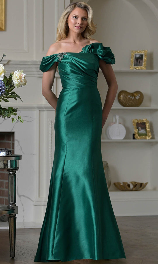 Marsoni by Colors MV1407 - Off Shoulder Draped Mermaid Dress
