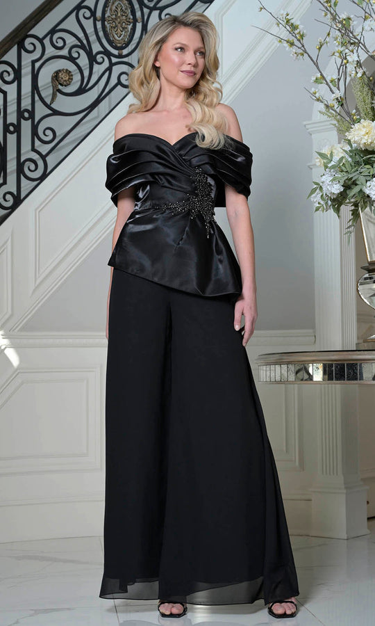 Marsoni by Colors MV1410 - Wide Leg Off Shoulder Pantsuit