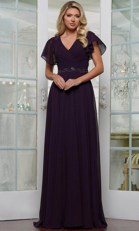 Marsoni M328 - Beaded Waist Formal Gown