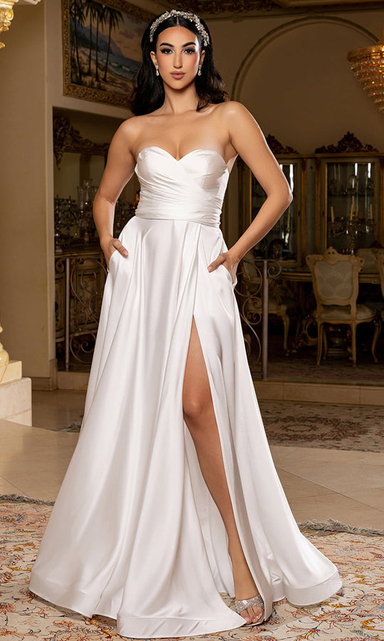 May Queen Bridal MQ2244 - Ruched Sweetheart Neck A-Line Gown