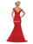 May Queen Bridal - RQ7561 Floral Lace Appliqued Lattice Trumpet Bridal Gown Prom Dresses