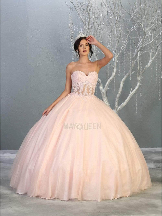 May Queen - LK141 Embroidered Corset Bodice Ballgown