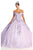 May Queen LK154 - Off Shoulder Floral Ballgown Ball Gowns 10 / Blush