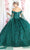 May Queen LK184 - Off-Shoulder 3D Floral Embellished Ballgown Quinceanera Dresses