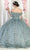 May Queen LK184 - Off-Shoulder 3D Floral Embellished Ballgown Quinceanera Dresses