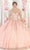 May Queen LK187 - Off Shoulder Embroidery Quinceanera Gown Ball Gowns 2 / Rosegold