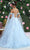 May Queen LK191 - Cape Sleeve Applique Gown Prom Dresses