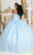 May Queen LK197 - Feather Trimmed Ballgown Quinceanera Dresses