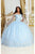 May Queen LK197 - Feather Trimmed Ballgown Special Occasion Dress