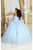 May Queen LK197 - Feather Trimmed Ballgown Special Occasion Dress