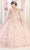May Queen LK199 - Floral-Detailed Quinceanera Gown Ball Gowns 4 / Blush