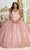 May Queen LK201 - Applique Glitter Ballgown Quinceanera Dresses 4 / Rose Gold