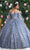 May Queen LK206 - Puff Sleeve Floral Ballgown Quinceanera Dresses