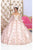 May Queen LK206 - Puff Sleeve Floral Ballgown Special Occasion Dress