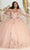 May Queen LK214 - Cape Sleeve Embroidered Ballgown Quinceanera Dresses