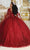 May Queen LK214 - Cape Sleeve Embroidered Ballgown Quinceanera Dresses