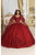 May Queen LK214 - Cape Sleeve Embroidered Ballgown Special Occasion Dress