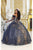 May Queen LK216 - Feathered Cape Sleeve Ballgown Special Occasion Dress