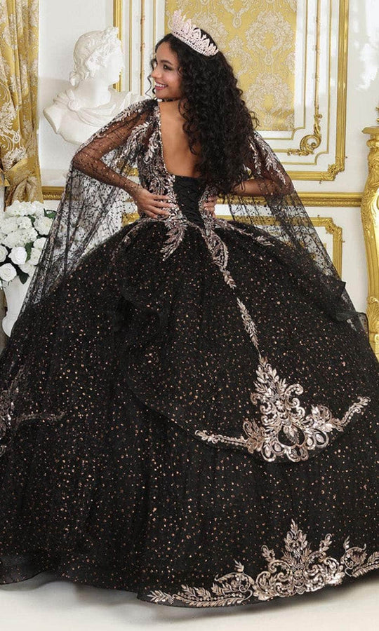 May Queen LK218 - Glitter Corset Ballgown