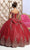 May Queen LK227 - Foldover Applique Ballgown Ball Gowns