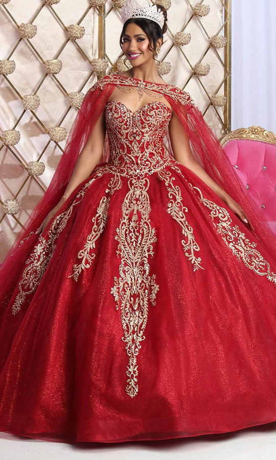 May Queen LK230 - Cape Applique Ballgown