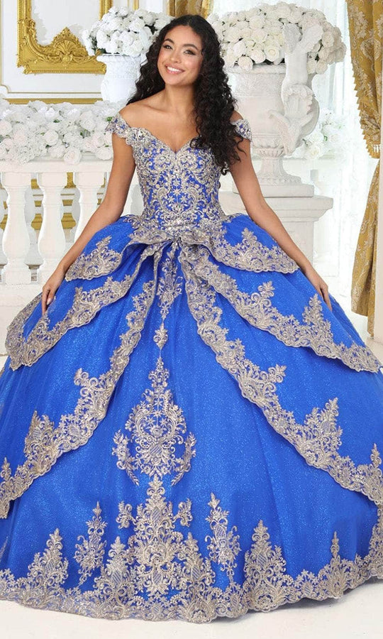 May Queen LK234 - Embroidered Mesh Ballgown