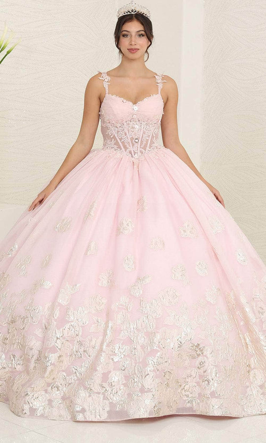 May Queen LK256 - Sheer Corset Ballgown