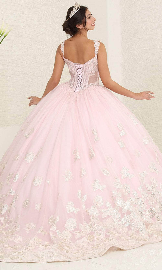 May Queen LK256 - Sheer Corset Ballgown