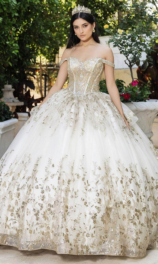 May Queen LK261 - Embellished Basque Ballgown