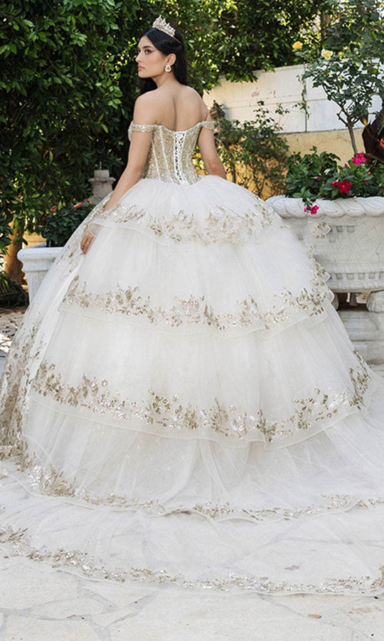 May Queen LK261 - Embellished Basque Ballgown