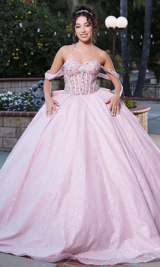 May Queen LK281 - Beaded Corset Bodice Sweetheart Ballgown