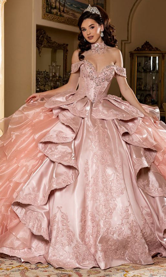 May Queen LK300 - Tiered Ruffle Prom Ballgown