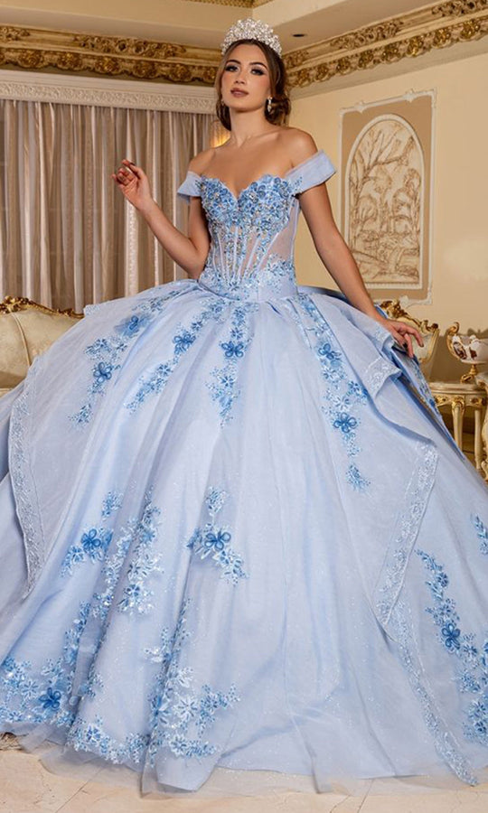 May Queen LK304 - Princess Corset Convertible Ballgown