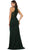 May Queen MQ1506 - Floral Lace Halter Evening Dress Bridesmaid Dresses 10 / Hunter-Green