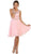 May Queen MQ1521 - Jewel Neck Pleated Cocktail Dress Homecoming Dresses 18 / Mauve