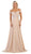 May Queen MQ1602 - Off Shoulder Chiffon Formal Gown Formal Gowns 2 / Champagne
