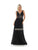 May Queen MQ1623 - Embellished A-line Evening Dress Bridesmaid Dresses 2 / Black