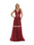 May Queen MQ1623 - Embellished A-line Evening Dress Bridesmaid Dresses 2 / Burgundy