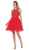 May Queen MQ1643 - Lace Applique Cocktail Dress Cocktail Dresses 2 / Red