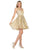 May Queen MQ1702 - Sleeveles Glitter Cocktail Dress Homecoming Dresses 4 / Champagne