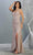 May Queen MQ1768 - Deep V-Neck Glitter Evening Dress Evening Dresses 12 / Champagne