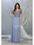 May Queen MQ1782 - V-Neck Beaded Lace Evening Dress Evening Dresses M / Dusty Blue