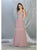 May Queen MQ1782 - V-Neck Beaded Lace Evening Dress Evening Dresses M / Mauve