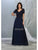 May Queen MQ1782 - V-Neck Beaded Lace Evening Dress Evening Dresses M / Navy