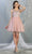 May Queen - MQ1803 Illusion Sweetheart Neckline Glitter Tulle Dress Homecoming Dresses 2 / Mauve