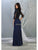 May Queen MQ1811 - Embroidered Top Scoop Formal Dress Mother of the Bride Dresses L / Navy
