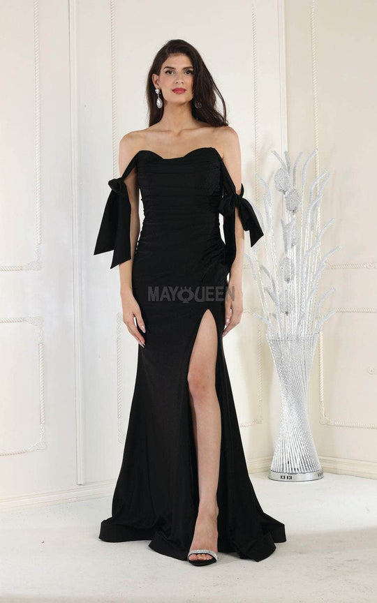 May Queen MQ1858 - Off Shoulder Evening Gown