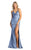 May Queen MQ1899 - Cowl Neck Ruched Evening Gown Evening Dresses 2 / Dustyblue