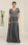 May Queen MQ1902B - Scallop Modest Pleated A-line Gown Evening Dresses 22 / Charcoal Gray