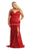 May Queen MQ1905 - Sequined Plunging V-Neck Evening Gown Evening Dresses 2 / Red
